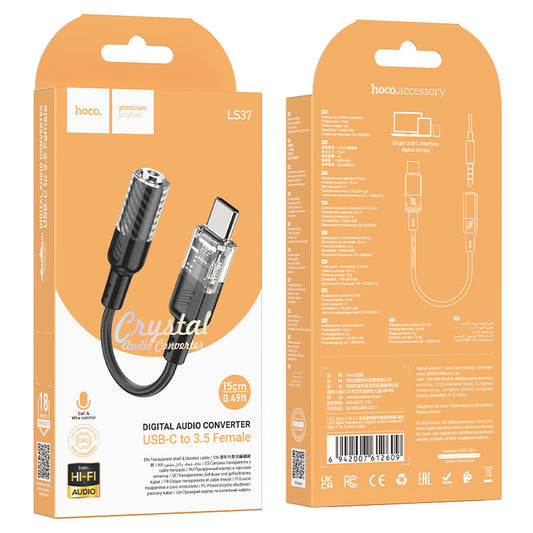 Type-C-ից 3.5 մմ ադապտեր «LS37 Spirit» աուդիո փոխարկիչ