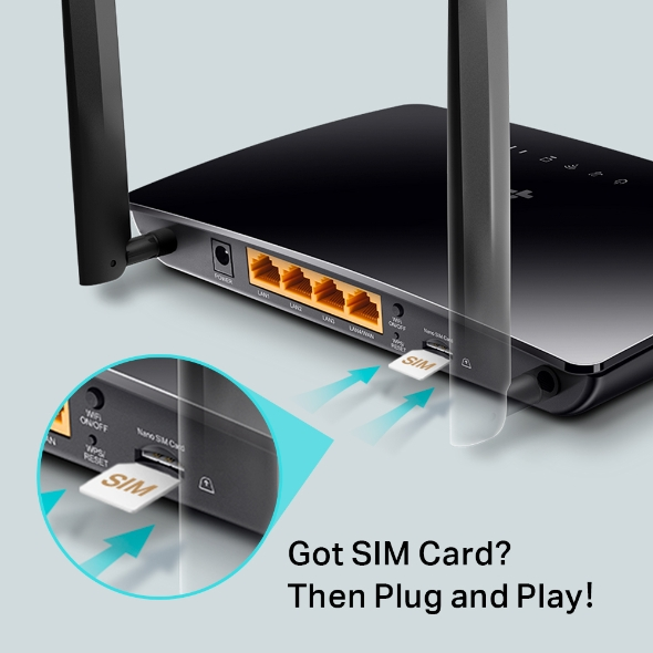 TP LINK TL-MR400 4G NANO SIM CARD