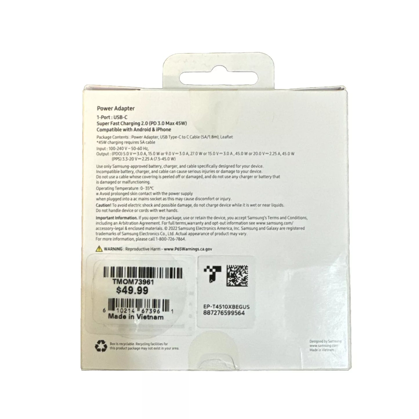 45W USB‑C PD Ադապտեր 5A