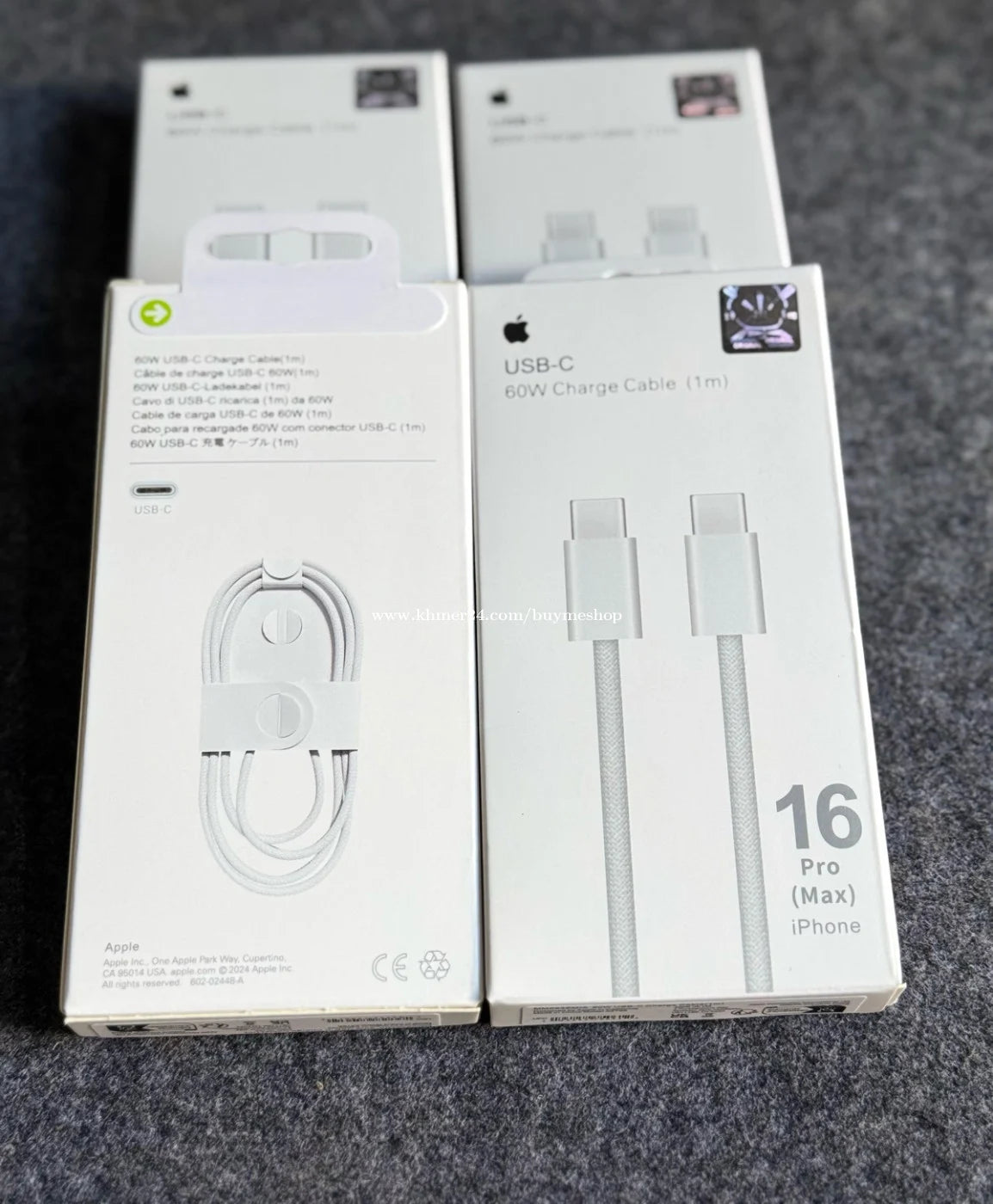 Apple 60W USB‑C charge cable for iPhone 16 Pro Max