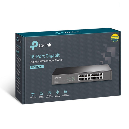 TP LINK TL-SG1016DE Rack Mountable 16 PORT