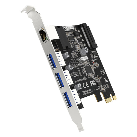 EDUP EP-9618 1000Mbps PCI-E Ethernet 3x USB 3 + Gigabit LAN 10/100/1000Mbp