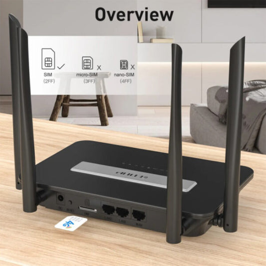 EDUP EP-N9522 4G WIFI router 2x 10/100/1000Mbps LAN/WAN PORTS 300 mbps