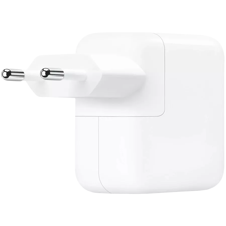 Apple 35W Dual USB‑C Power Adapter – charges MacBook and iPhone