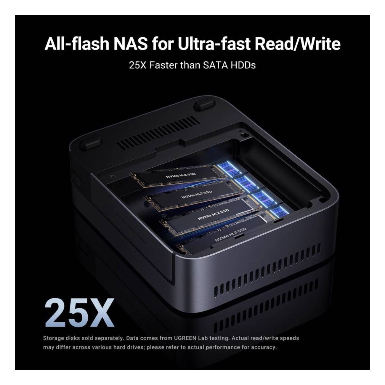 UGREEN NASync DXP480T Plus All-Flash NAS (25892) | Intel i5 10GbE SSD Enclosure