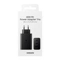 Samsung 65W Power Adapter Trio, 2× USB‑C + USB‑A