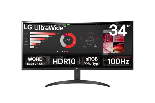 LG UltraWide 34WR50QK-B մոնիտոր