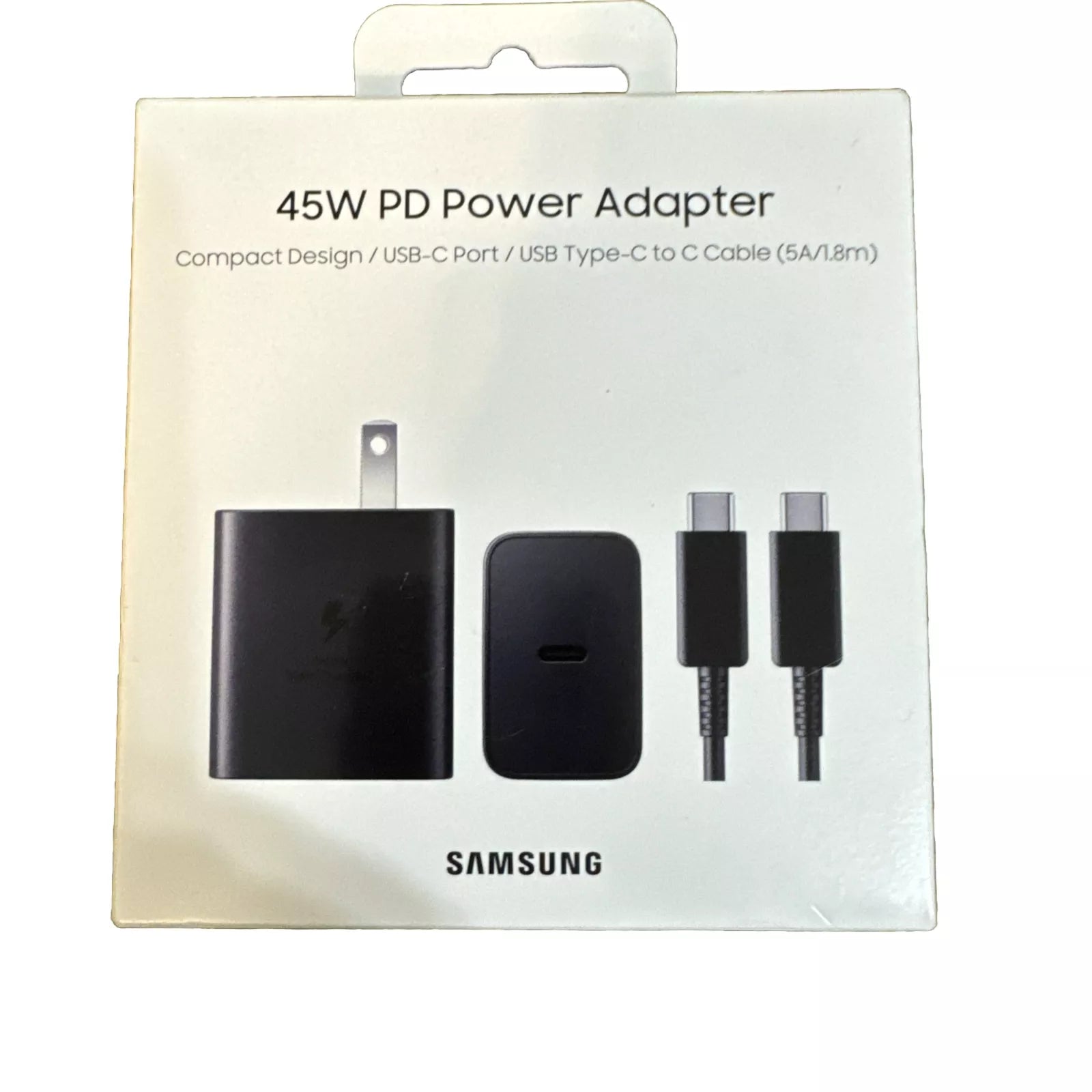 45W USB-C PD Adapter with 5A Cable